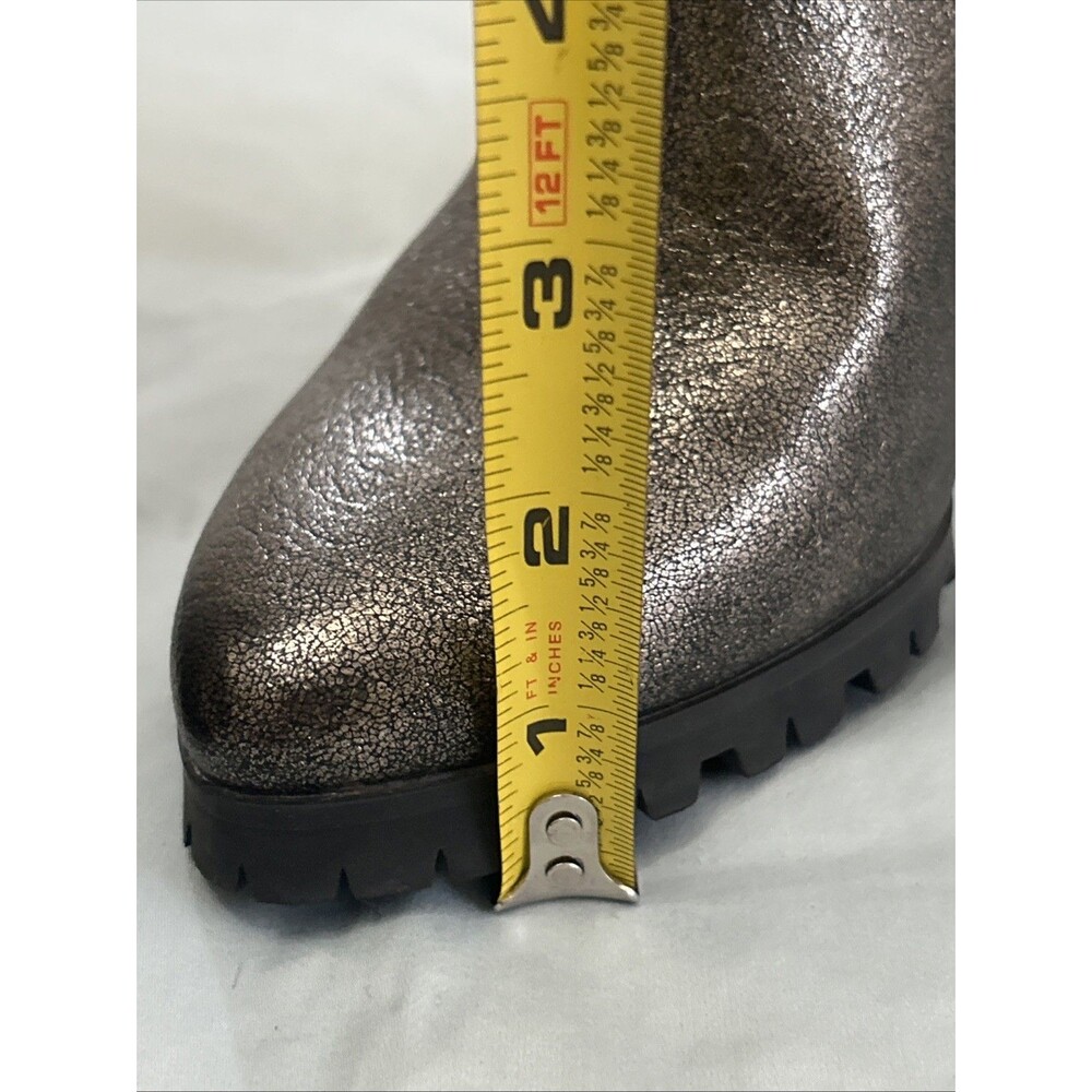Katy Perry Women’s The Raina Gunmetal Metallic Slouchy Mid-Calf Heeled Boots 7 - Picture 13 of 13